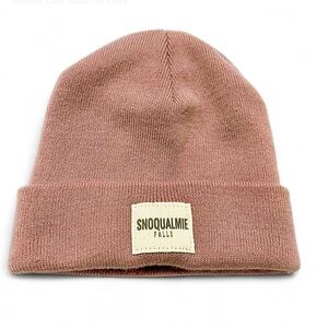 Snoqualmie Falls Dusty Pink Beanie | Gorpcore Outdoor Winter Hat Hiking